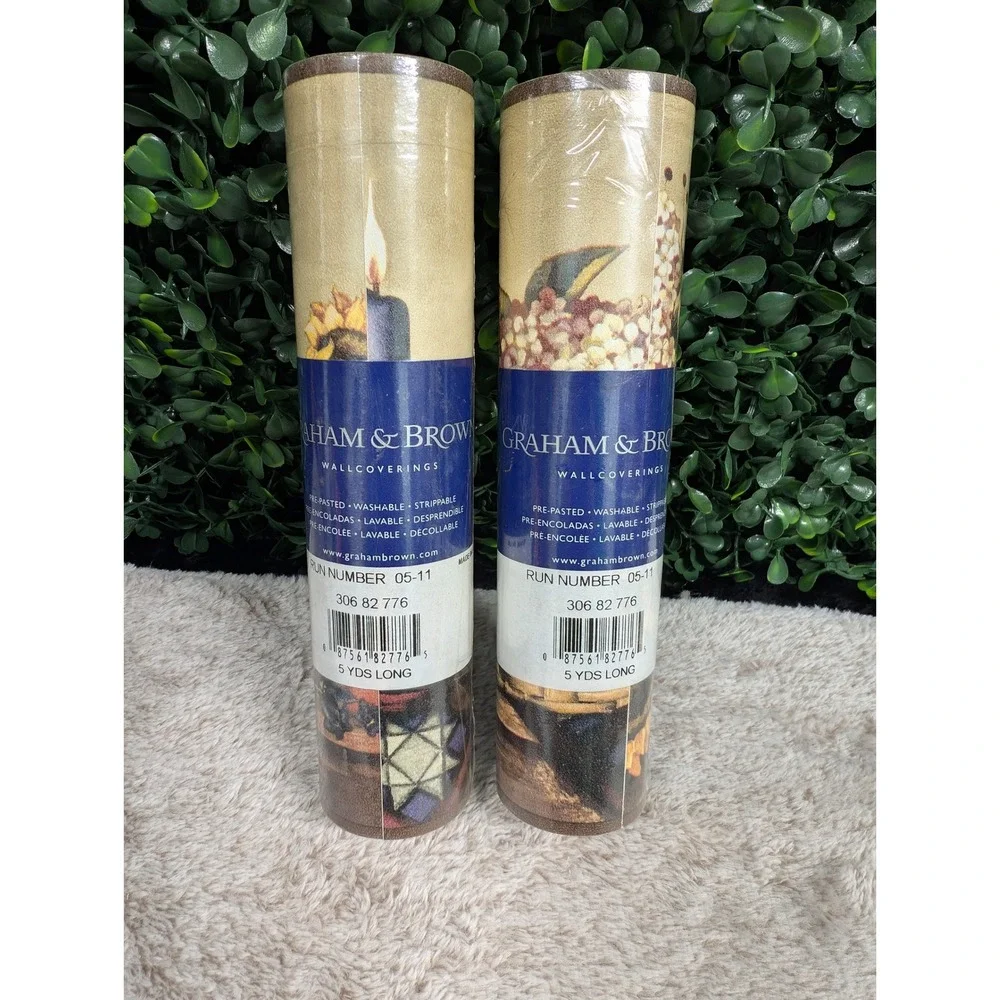 Graham & Brown Primitive Country Wallpaper Border 2 Rolls 5 Yds Each 306 82 776‎